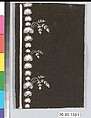 Embroidery sample for a man’s suit, Silk thread on wool, French