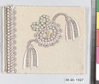 Sample, Silk and metal thread on felt, French