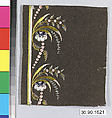 Embroidery sample for a man’s suit, Silk on wool, French