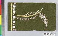 Sample, Silk on felt, French