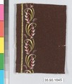 Sample, Silk and metal thread on felt, French