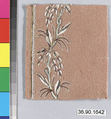Sample, Silk and metal thread on felt, French
