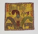 Fragments of a textile with Medici emblems, Silk, metal thread, Italian, probably Florence
