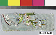 Sample, Silk on silk, French