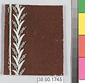 Sample, Silk and metal thread on felt, French