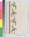 Sample, Silk and metal thread on felt, French