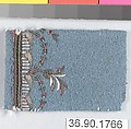 Sample, Silk and metal thread on felt, French
