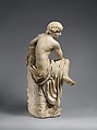 The Youthful Saint John the Baptist, Domenico Pieratti (Italian, Florence 1600–1656 Rome), Marble, Italian, Florence