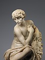 The Youthful Saint John the Baptist, Domenico Pieratti (Italian, Florence 1600–1656 Rome), Marble, Italian, Florence