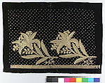 Dress border, Gold sequins on velvet, French