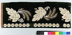 Dress border, Velvet, French