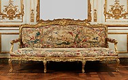 Four upholstery panels for a settee, Beauvais, Wool and silk, French, Beauvais