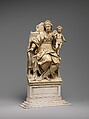 Virgin and Child Enthroned, Manner of Christoph Angermair (German, ca. 1580–1633), Ivory, German