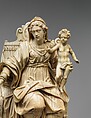 Virgin and Child Enthroned, Manner of Christoph Angermair (German, ca. 1580–1633), Ivory, German