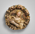 Saint Agnes (one of a pair), Possibly by Diego de Tiedra (Spanish, died 1559), Alabaster, painted and gilt, Spanish, possibly Aragon