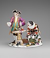 Harlequin and the Quack Doctor, Meissen Manufactory German, Hard-paste porcelain, German, Meissen