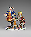 Quack doctor, Harlequin and monkey, Meissen Manufactory  German, Hard-paste porcelain, German, Meissen