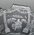 Monteith with the Gibbs and Nelthorpe coats of arms, Engraved glass, British