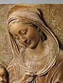 Madonna and Child, Benedetto da Maiano (Italian, Maiano 1442–1497 Florence), Marble, painted background, Italian, Florence