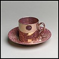 Coffee cup (part of a set), Lustreware, French, Sarreguemines