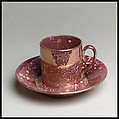 Coffee cup (part of a set), Lustreware, French, Sarreguemines