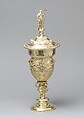 Cup with cover, Silver on base metal, British, after Portuguese original