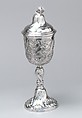 Cup with cover, Elkington & Co. British, Silver on base metal, British, Birmingham, after Dutch, Middelburg original