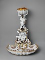 Fountain and basin, Meissen Manufactory (German, 1710–present), Hard-paste porcelain decorated in polychrome enamels, gold; silver spout, German, Meissen