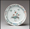 Plate, Hard-paste porcelain, Chinese with Dutch decoration, for European market