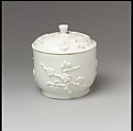 Jar with cover, Saint-Cloud factory French, Soft-paste porcelain, French, Saint-Cloud