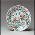 Plate, Hard-paste porcelain, Japanese, for European market