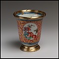 Beaker, Vienna, Hard-paste porcelain, silver-gilt, Austrian, Vienna