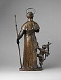 Saint Francis Xavier with an angel holding a crucifix, Francesco Bertos (Italian, 1678–1741), Bronze, Italian, Padua
