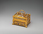 Jewel casket, Gold, agate, diamond, mirror glass, British