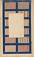Textile sample book, Paper, cloth binding, with attached samples of fustian (variety of warp and weft combinations in wool, silk, linen, and cotton); warp: cotton dyed in dark brown, spun and Z twist/no ply, 30–32 per cm; warp: silk dyed in light blue, no visible twist/no ply, 12 per 0.1 cm; weft: silk dyed in pink, no visible twist/no ply, 28 per cm, British