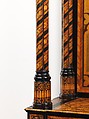 Prie-dieu, Stammer & Breul (active mid-19th century), Oak and pine veneered with rosewood, tulipwood, ebony and ebonized wood, and micromosaic decoration of various natural and stained woods; modern silk-velvet; coated brass, Austrian, Vienna