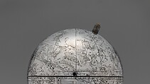 Celestial globe with clockwork, Gerhard Emmoser (German, active 1556–84), Case: partially gilded silver, gilded brass; movement: brass, steel, Austrian, Vienna