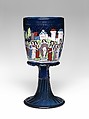 Goblet, Glass, enameled and gilded, Italian, Venice, Murano