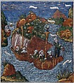 The Fleet of Aeneas Arrives in Sight of Italy (Aeneid, Book III), Master of the Aeneid, Painted enamel on copper, partly gilt, French, Limoges