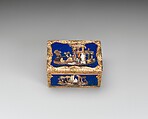 Snuffbox, D. B., Stettin, Germany, Gold, lapis lazuli, mother-of-pearl, ivory, German, Berlin