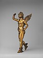 Sprite, Sculptor/metalsmith close to Donatello (Italian, Florence ca. 1386–1466 Florence), High-copper alloy, fire-gilt, brown natural patina where exposed, Italian, Florence
