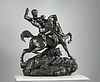 Theseus Fighting the Centaur Bianor, Antoine-Louis Barye (French, Paris 1795–1875 Paris), Bronze, French, Paris