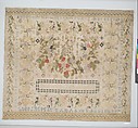 Sampler, Silk on canvas, Spanish