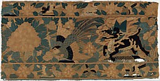 Horizontal panel, Silk and metal thread, Chinese, for Portuguese market