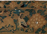 Horizontal panel, Silk and metal thread, Chinese, for Portuguese market
