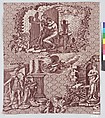 "The Arts", Cotton, French, Nantes or possibly Rouen