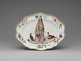 Tray (one of a set), Doccia Porcelain Manufactory (Italian, 1737–1896), Hard-paste porcelain decorated in polychrome enamels, gold, Italian, Florence