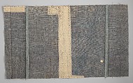 Fragment with Sempervivum tectorum motif, Wool, bast fiber, Flemish or French