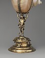 Standing cup, Casper Bendel (German, 1575–1599), Silver gilt, turban shell, Austrian, Breslau (Wrocław)