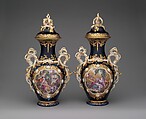 Vase (one of a pair), Chelsea Porcelain Manufactory (British, 1744–1784), Soft-paste porcelain decorated in polychrome enamels, gold, British, Chelsea